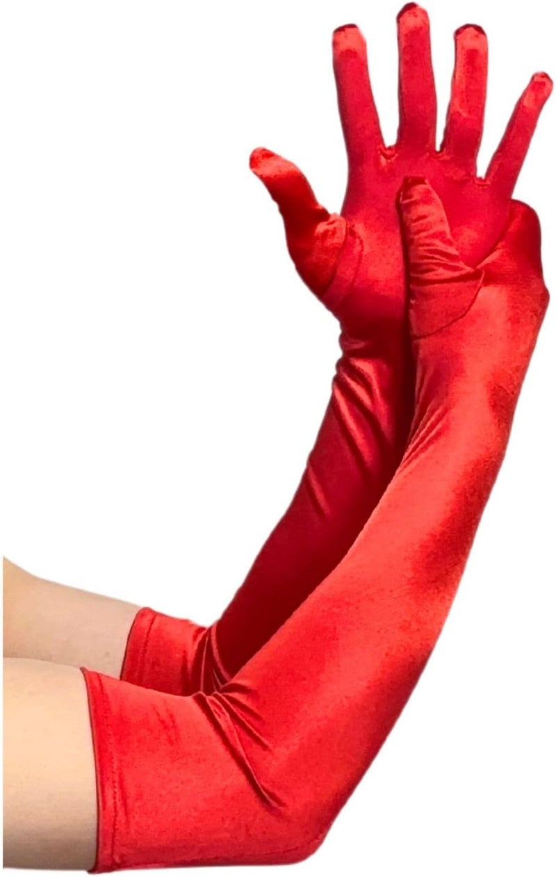 MD Style Long Opera Gloves for Women - 20s Party Costume - Elbow Length Tea Party Satin Gloves - Princess Accessories - Image 1